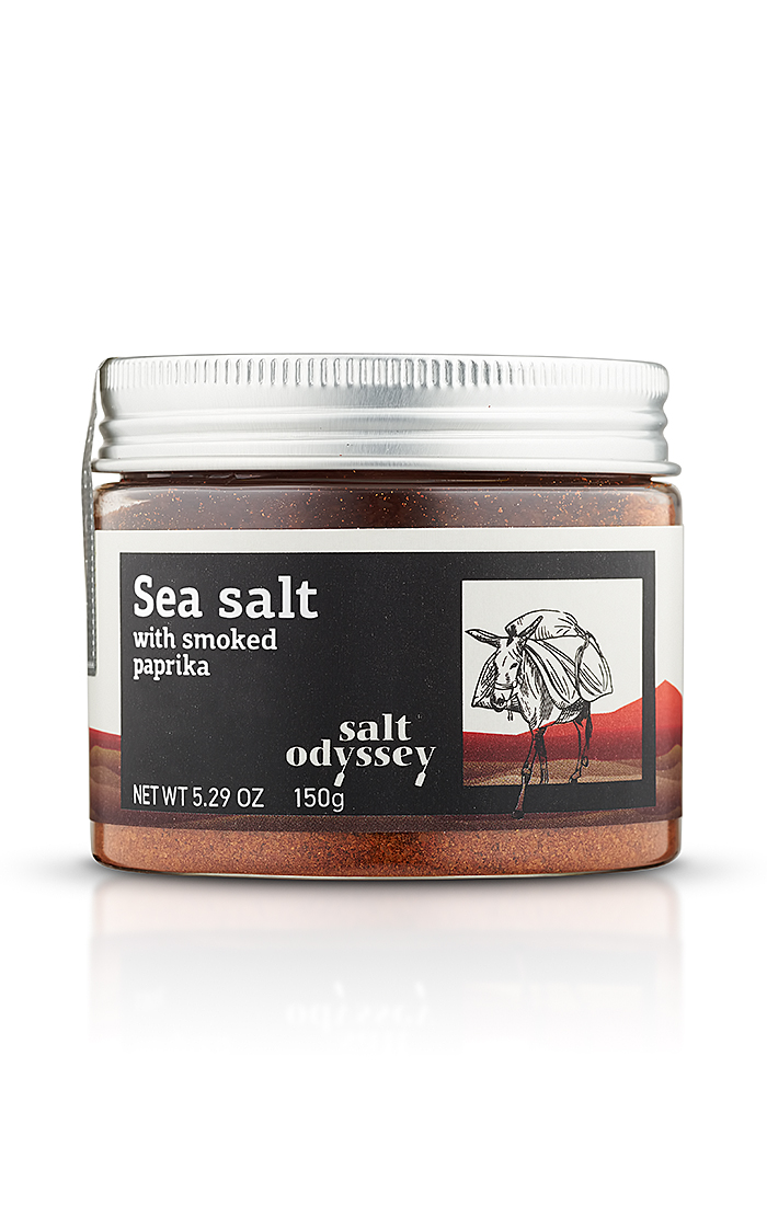 Sea salt with Greek smoked paprika 150gr